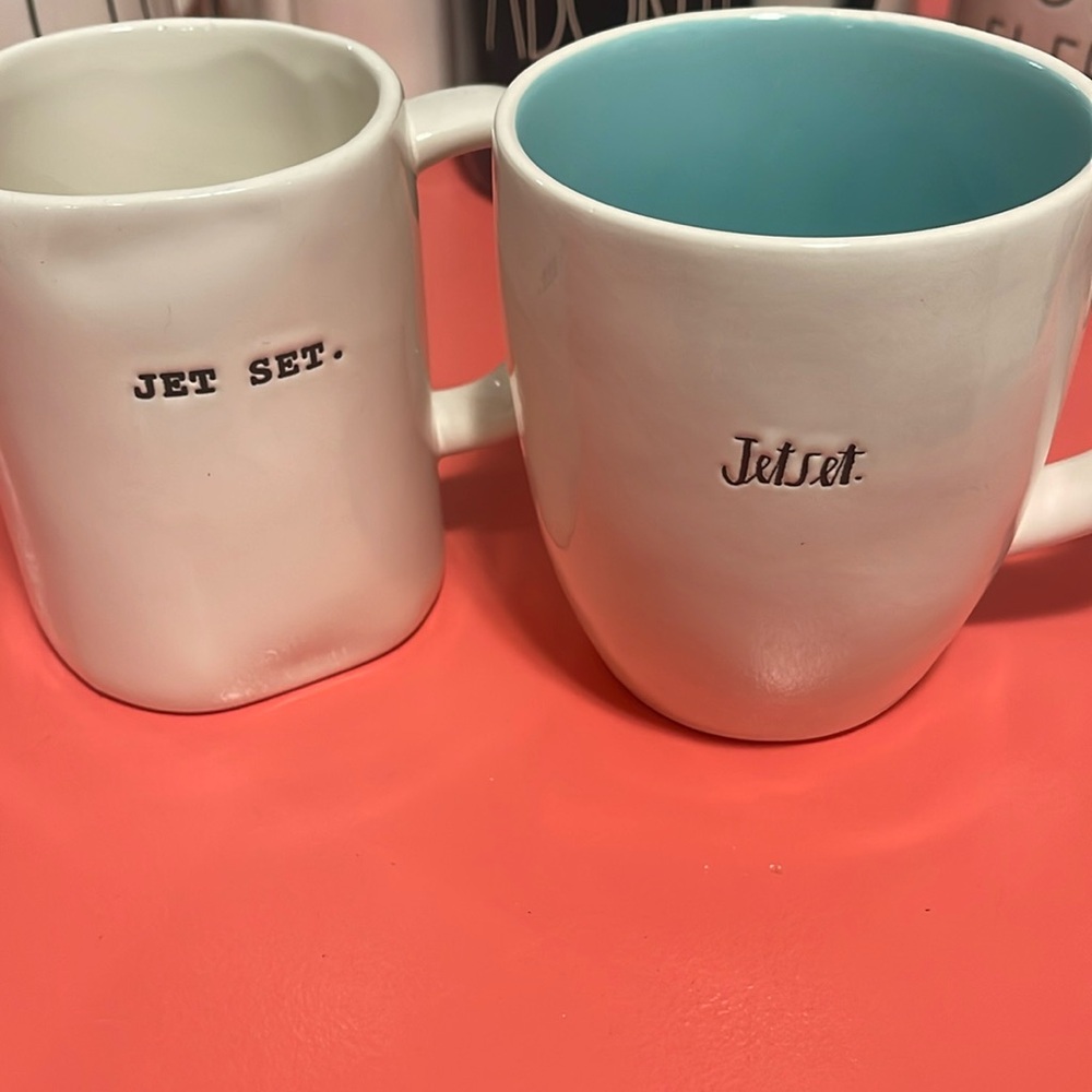 Rae Dunn mugs pair